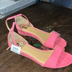 FIONI Clothing Pink Ankle Strap Sandals
